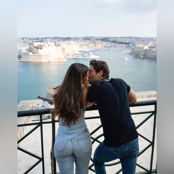 NWT Pastel Blue Asymmetrical Y2K 2000s Strapless Off Shoulder Tank Tube Top - Picture 4 of 6